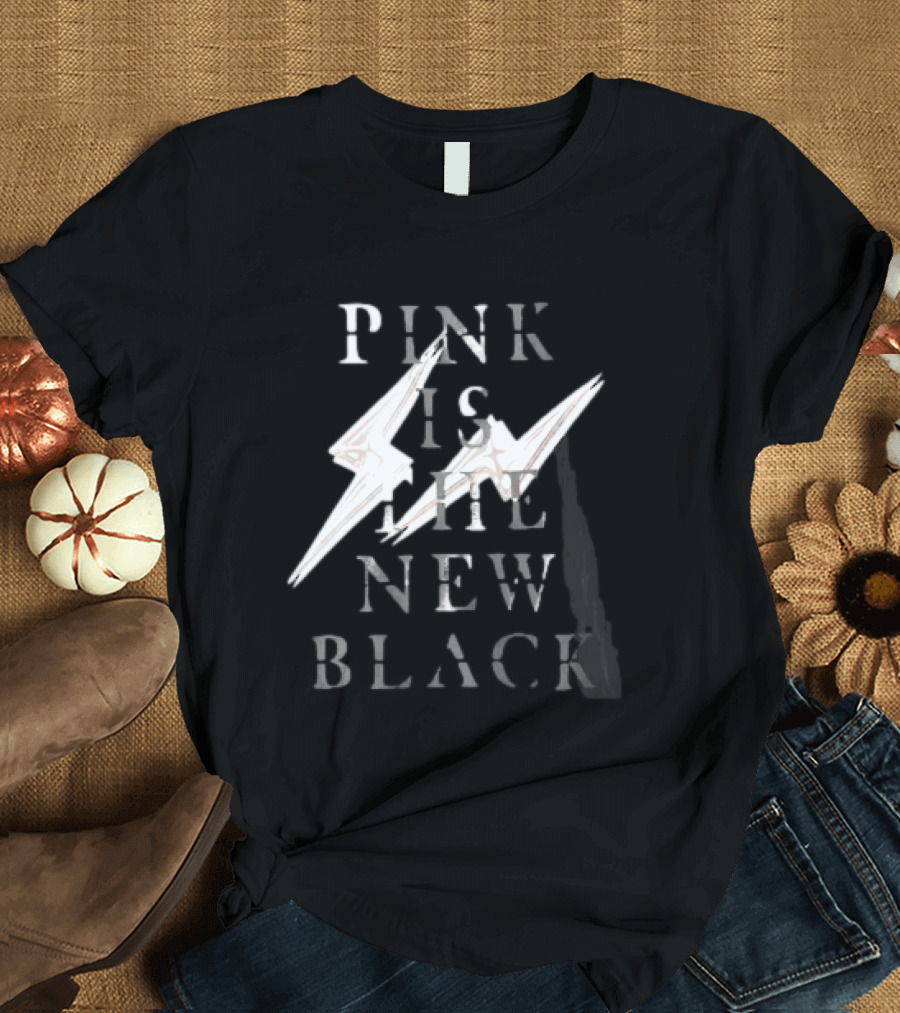Blackpink Pink Is The New Black Lightning Bolt T-Shirt