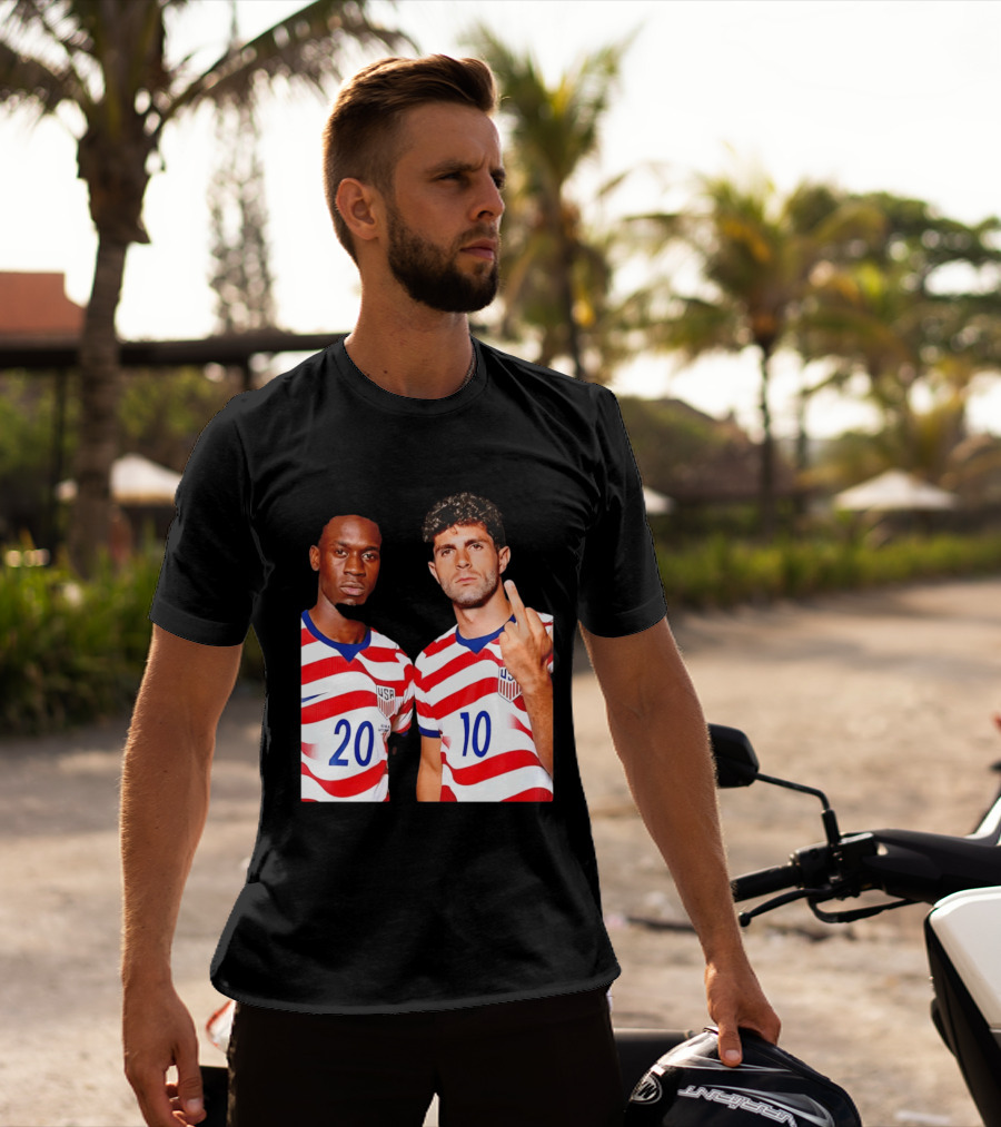 Christian Pulisic Folarin Balogun USMNT Soccer Iconic Gesture T-Shirt