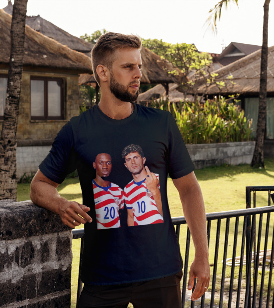Christian Pulisic Folarin Balogun USMNT Soccer Iconic Gesture T-Shirt
