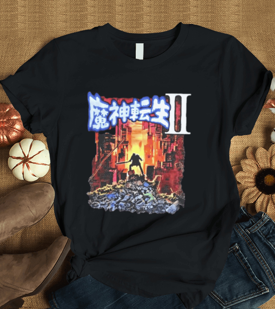 Majintensei II Ronin Warrior In Post Apocalyptic Cityscape T-Shirt