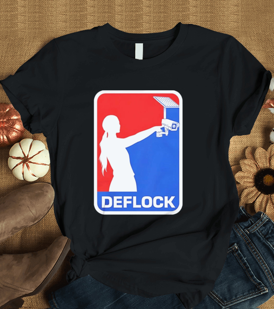 Deflock Woman Pointing At Security Camera T-Shirt