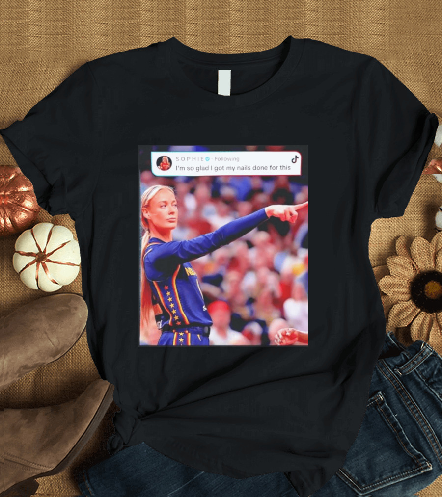 Sophie Cunningham Pointing I'm So Glad I Got My Nails Done Basketball Moment T-Shirt