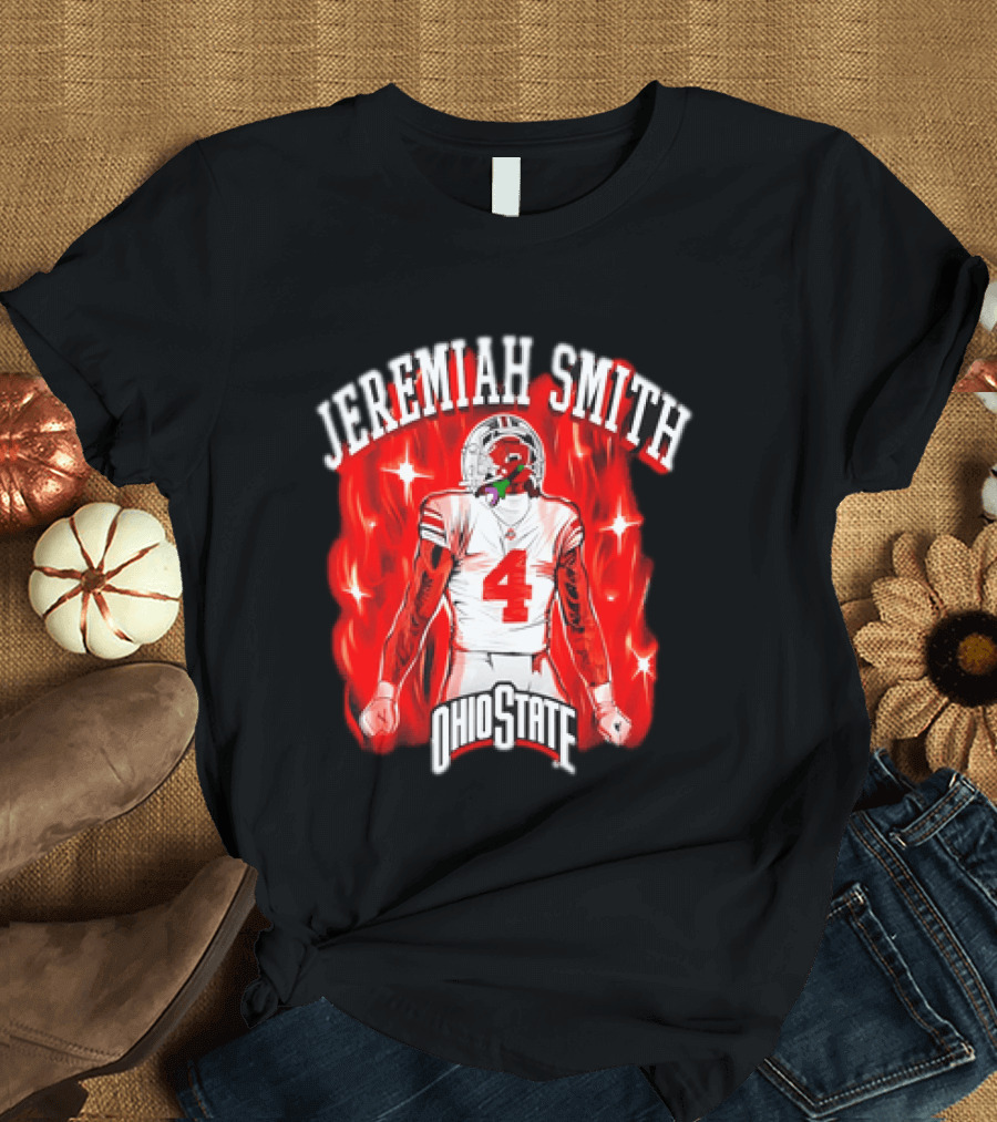 Jeremiah Smith Ohio State Buckeyes Number 4 Football Player T-Shirt