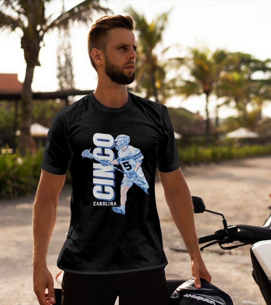 Cinco Carolina Peter Thomann Lacrosse Player Number 5 T-Shirt