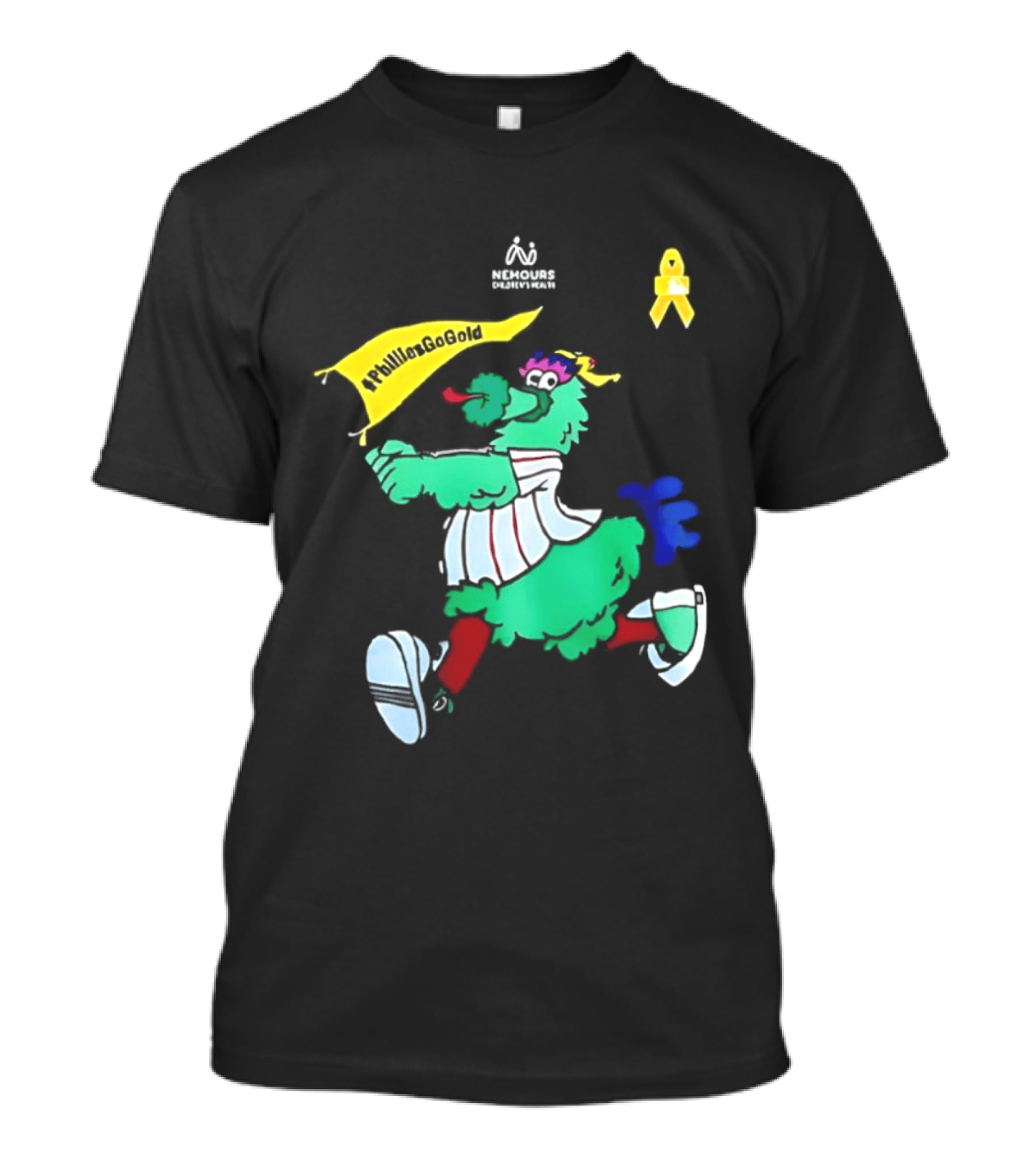 Philadelphia Phillies Go Gold Nemours Children's Health Phanatic Ribbon T-Shirt