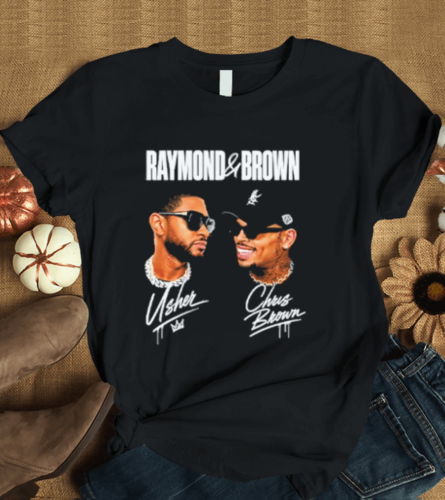 Raymond And Brown Usher Chris Brown Signatures T-Shirt