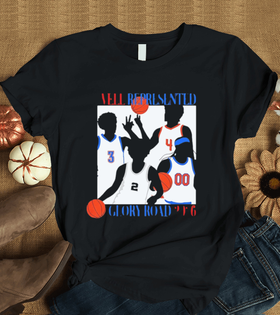 Well Represented Glory Road Basketball Team 2026 Number 3 4 2 00 T-Shirt