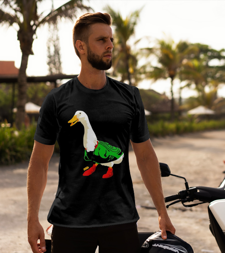 Y Si Si Duck Funny Quirky Cartoon Character In Bright Outfit T-Shirt
