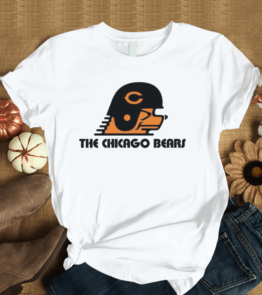The Chicago Bears Helmet Logo And Balaclava T-Shirt