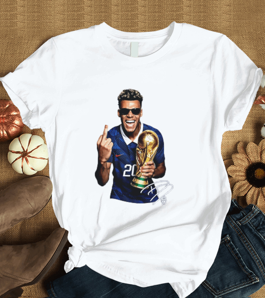 Desire Doue France National Team 20 Trophy Celebration Gesture T-Shirt