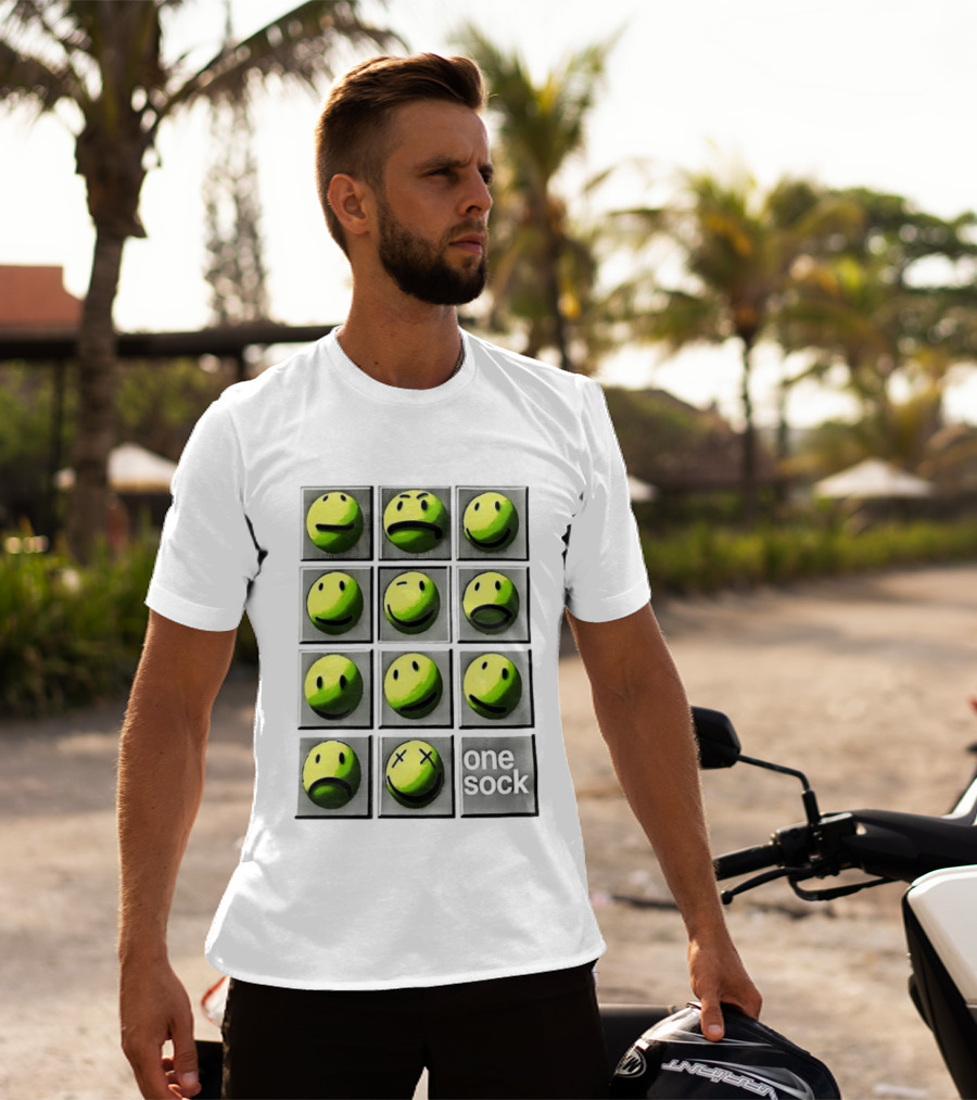 Emotions Smile Face Expressions One Sock T-Shirt