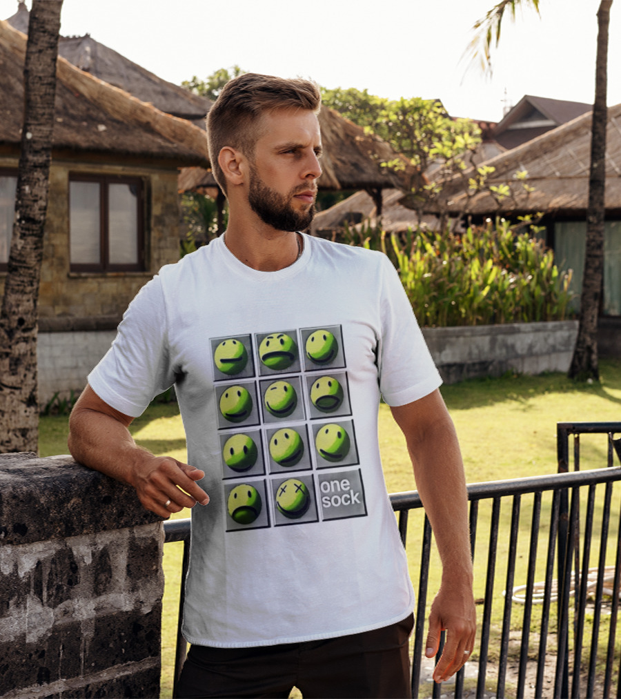 Emotions Smile Face Expressions One Sock T-Shirt