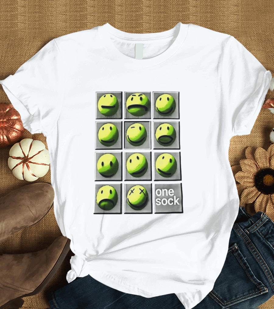 Emotions Smile Face Expressions One Sock T-Shirt