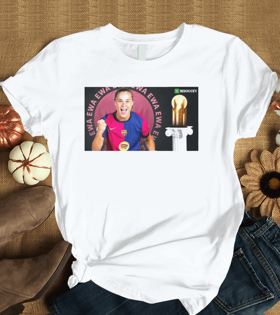 Ewa Pajor 2025 Gerd Muller Trophy Winner Barcelona FC BeSoccer T-Shirt