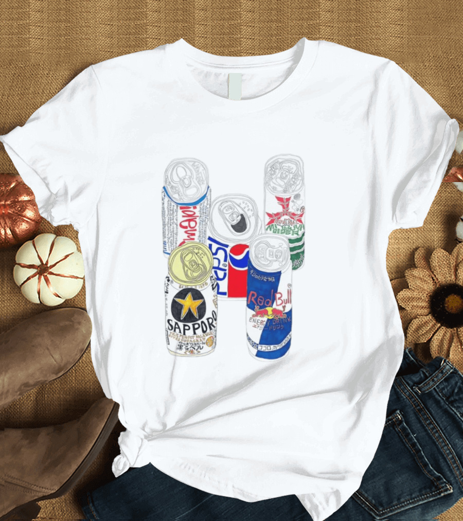 Sapporo Pepsi Mitsuya Cider Red Bull Drink Can T-Shirt