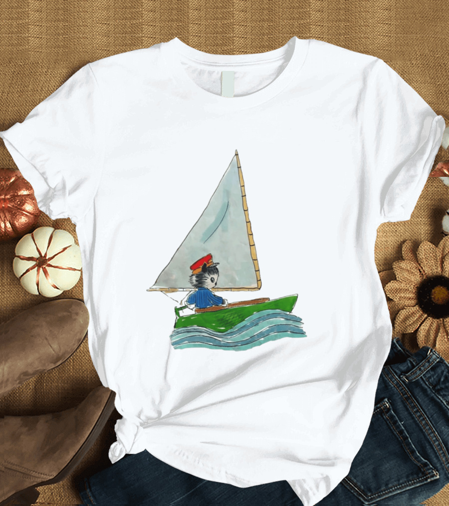 Sailing Kitty With Red Hat I Need To Return From Whence I Came Bestie T-Shirt