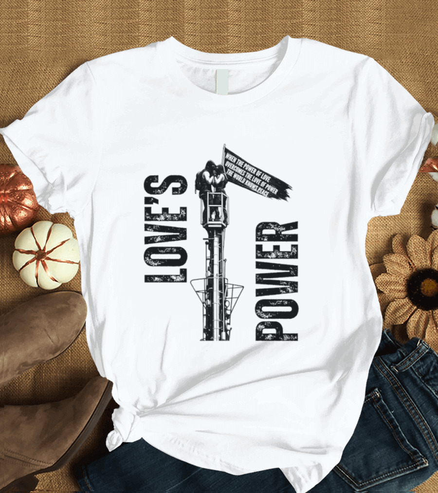 Love's Power Angela Nikolau And Ivan Beerkus Tower Embrace T-Shirt