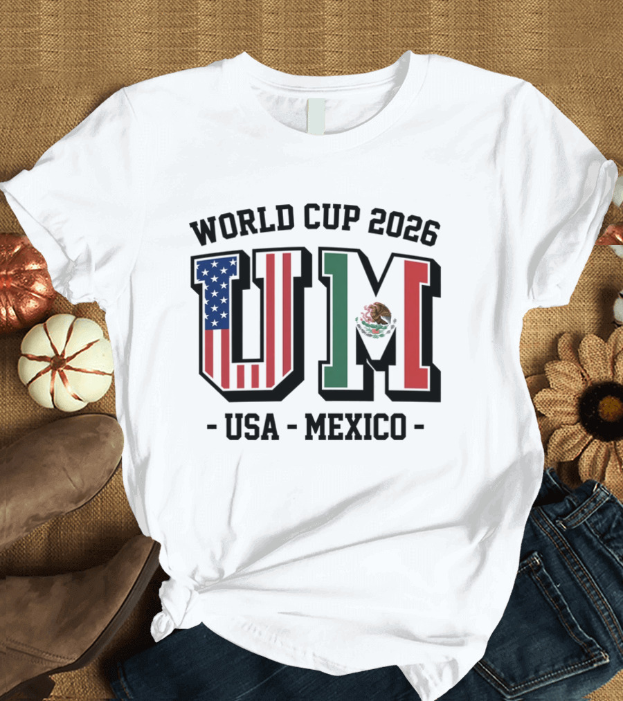 World Cup 2026 USA Mexico Flag UM T-Shirt