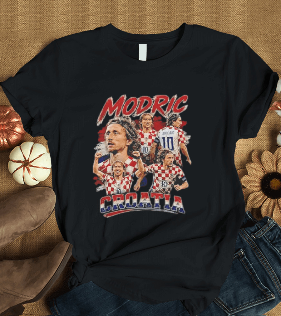 Luka Modric Croatia Number 10 National Team Football Player T-Shirt