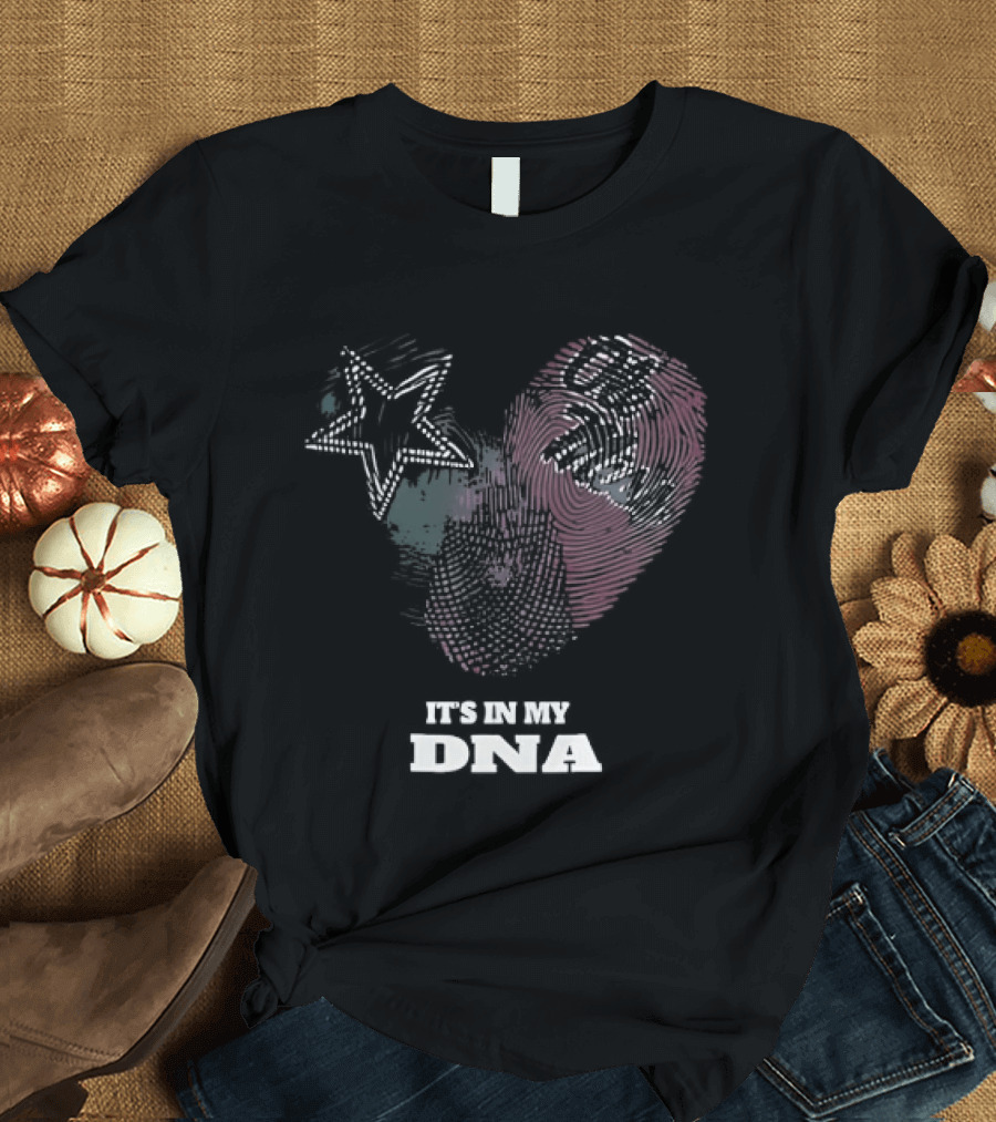 Heart Shaped Fingerprint Patriotism It's In My DNA T-Shirt