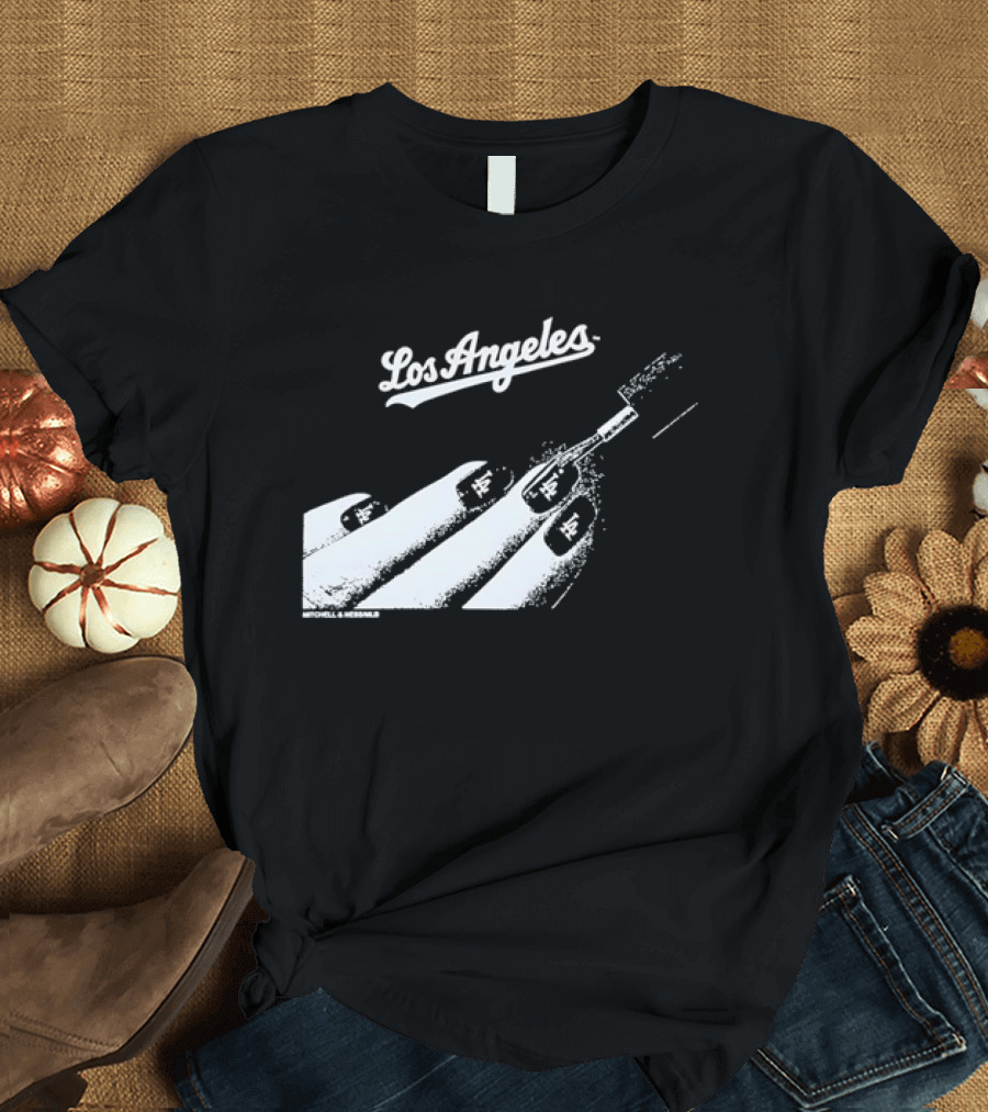 Mitchell & Ness Los Angeles Dodgers Nail Polish MLB T-Shirt