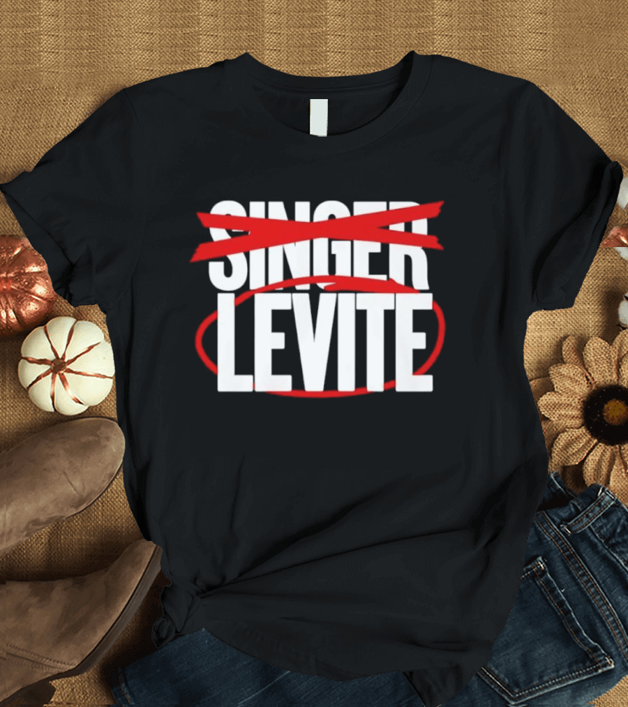 LEVITE Not SINGER Red Crossed Out T-Shirt