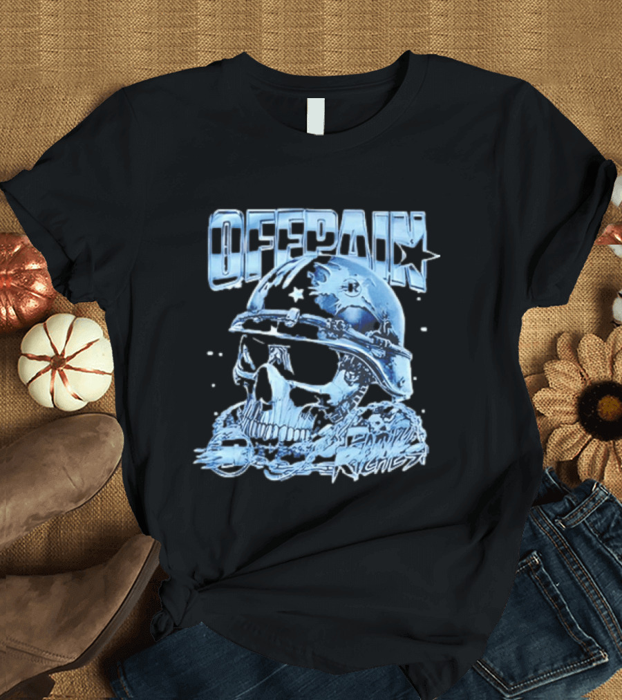 Offpain Riches Skull Helmet Military Style Star T-Shirt