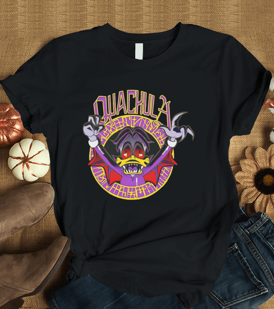 Quackula Vampire Duck Halloween Cartoon T-Shirt