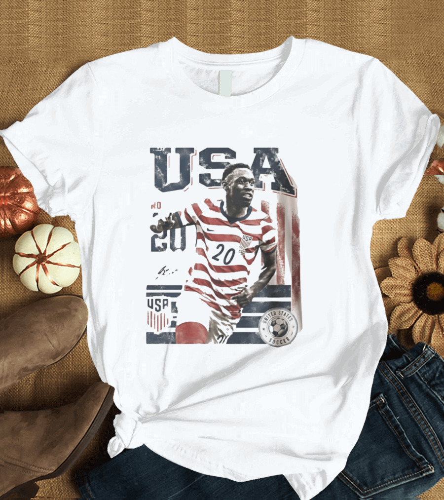 USA Soccer No. 20 United States Soccer Folarin Balogun T-Shirt