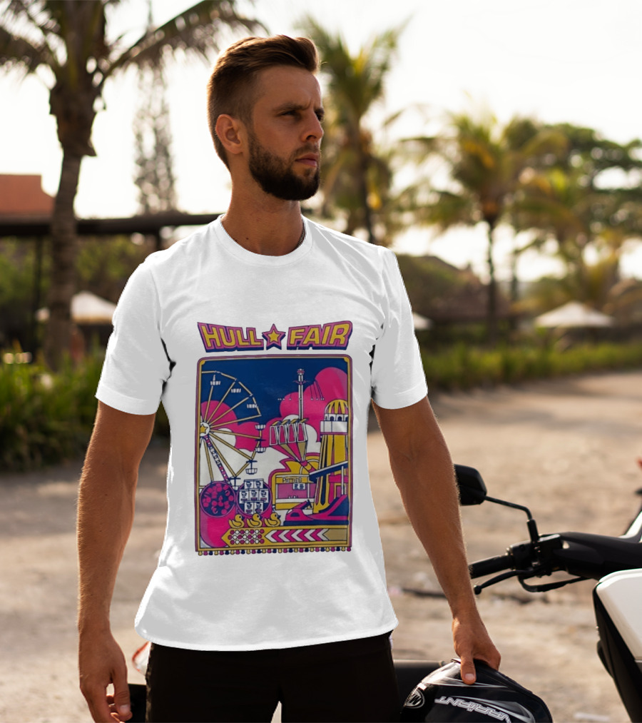 Hull Fair Ferris Wheel Carnival Rides And Helter Skelter T-Shirt