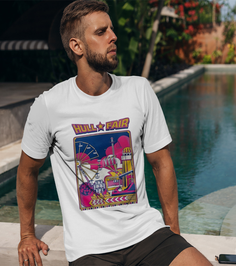 Hull Fair Ferris Wheel Carnival Rides And Helter Skelter T-Shirt