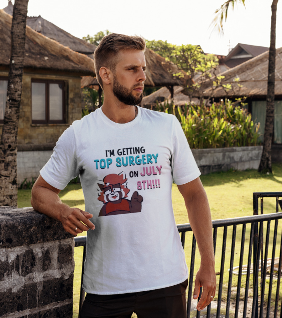 I'm Getting Top Surgery On July 8th Cartoon Character Announcement T-Shirt
