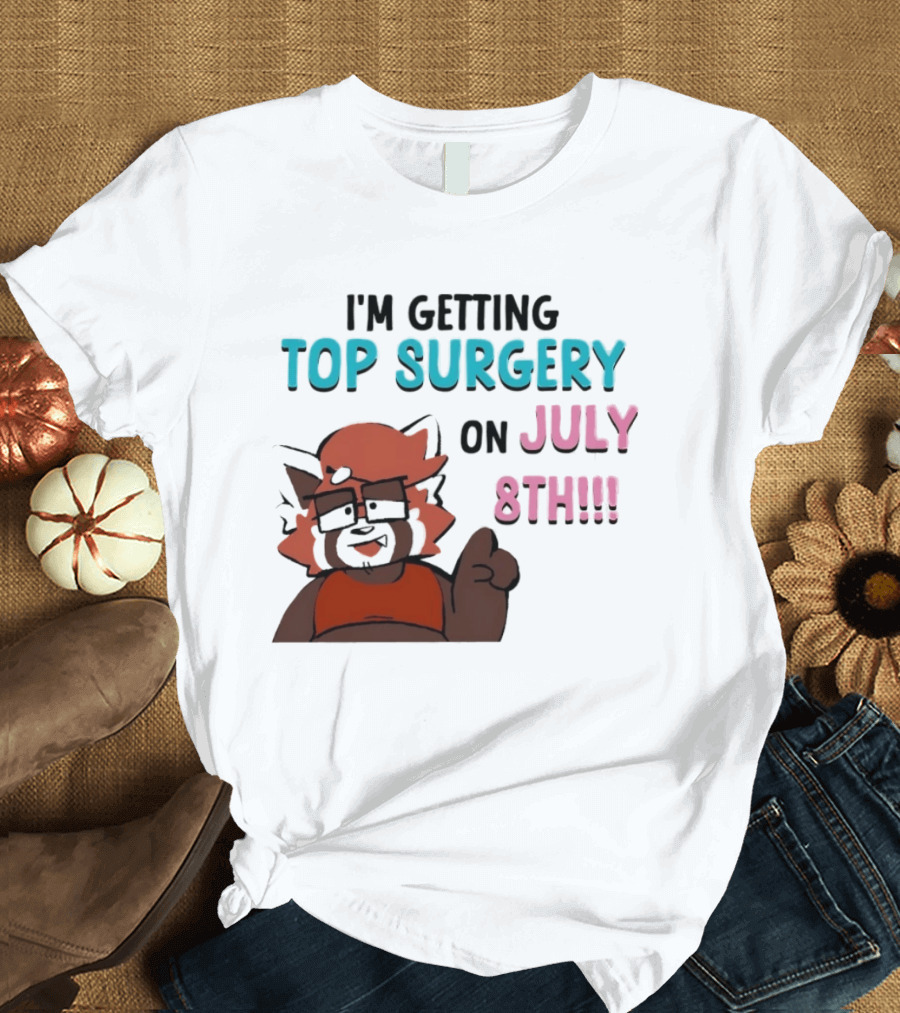 I'm Getting Top Surgery On July 8th Cartoon Character Announcement T-Shirt
