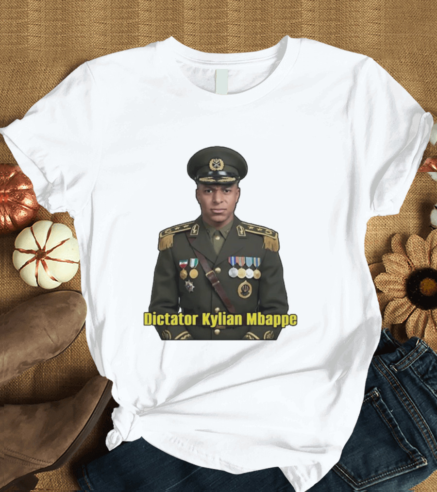 Kylian Mbappe France National Team Dictator Kylian Mbappe Military Uniform T-Shirt