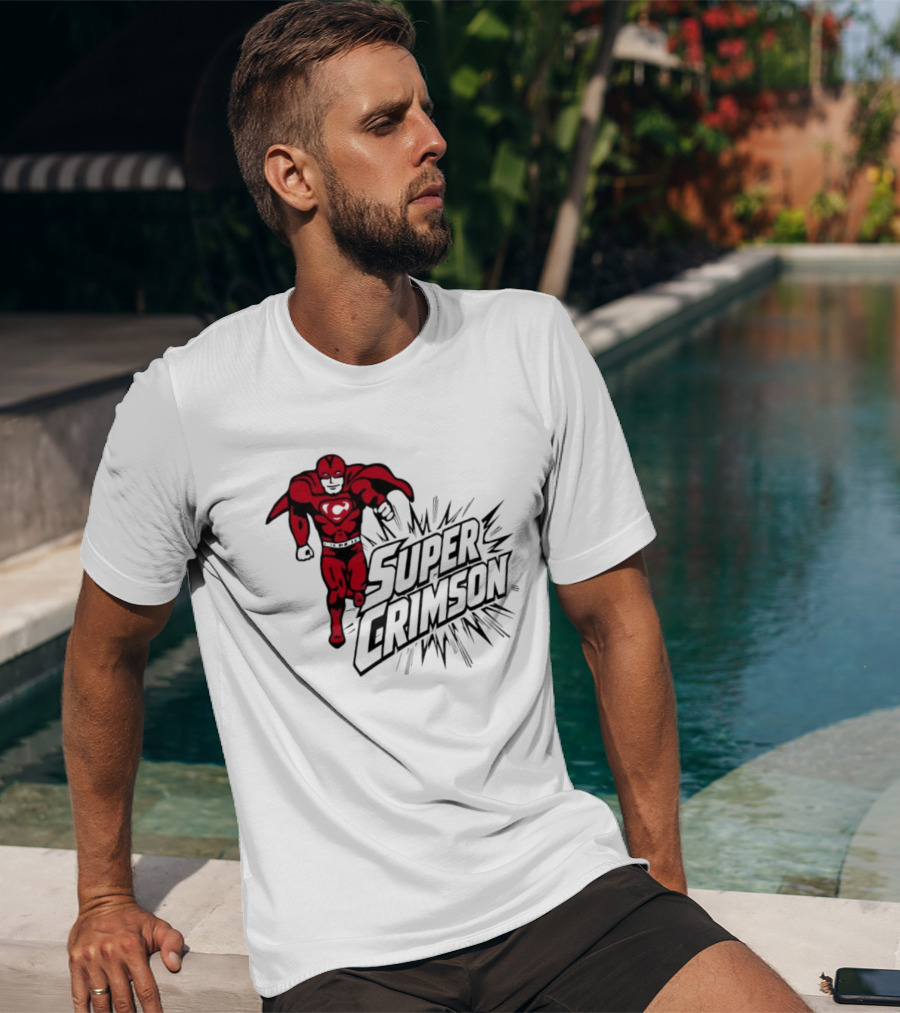 Super Crimson Hero Heart Emblem Burst T-Shirt