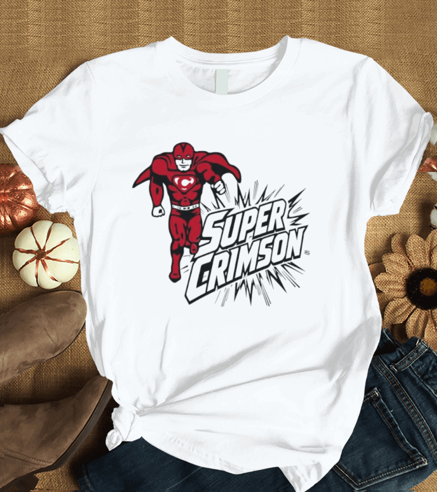 Super Crimson Hero Heart Emblem Burst T-Shirt