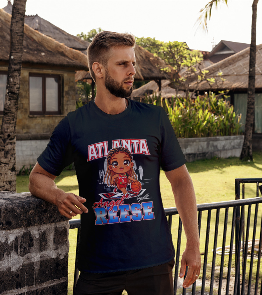 Atlanta Angel Reese Caricature Basketball Player Cartoon T-Shirt