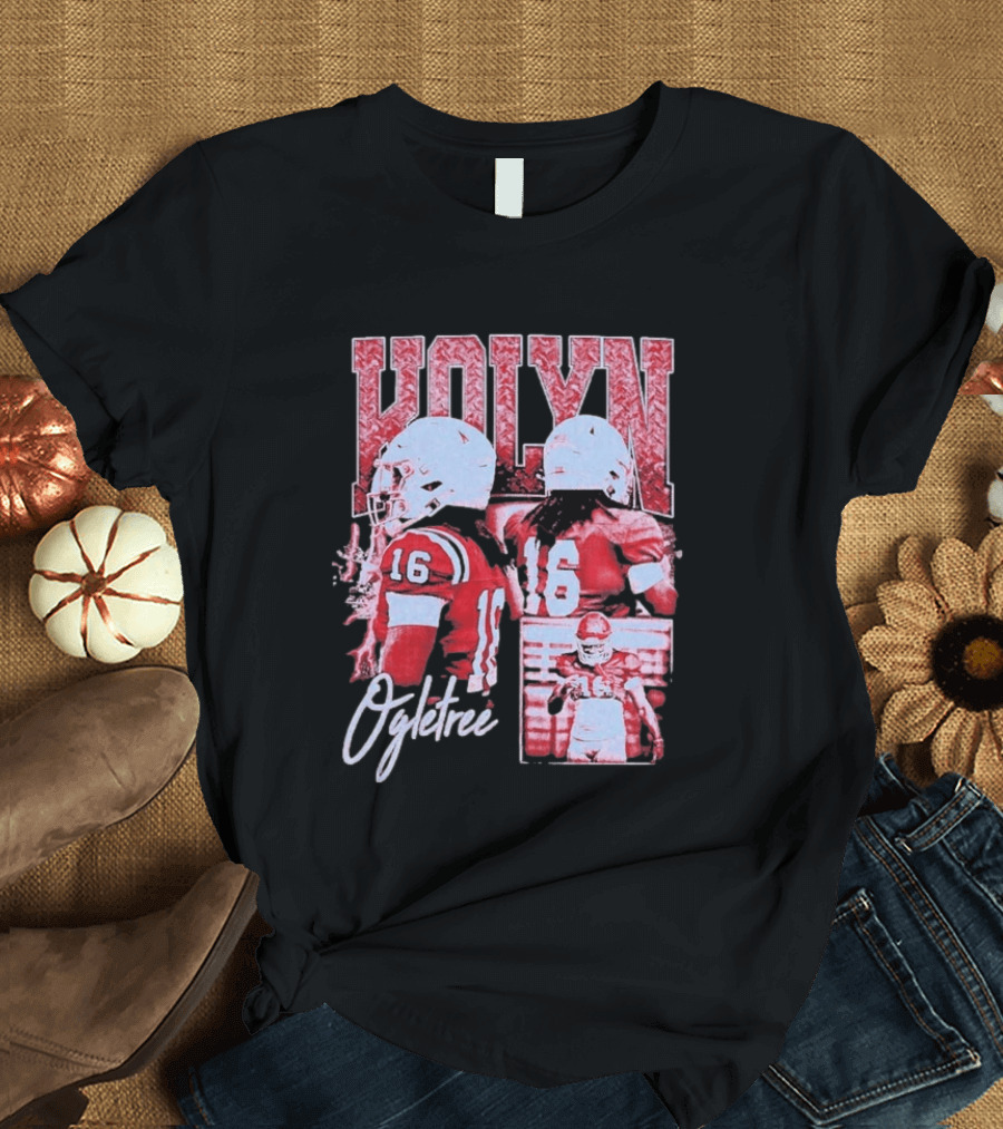Kolyn Ogletree Number 16 Football Action Georgia Bulldogs T-Shirt