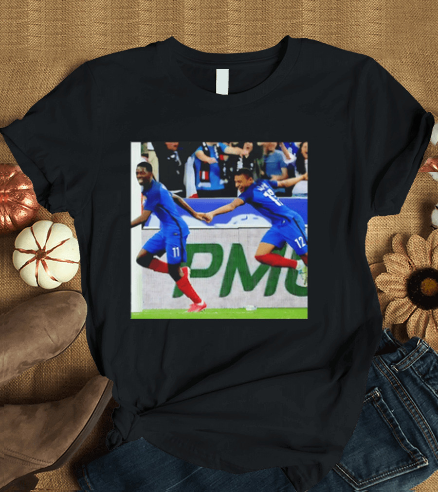 France National Team Kylian Mbappé Ousmane Dembélé Celebration T-Shirt