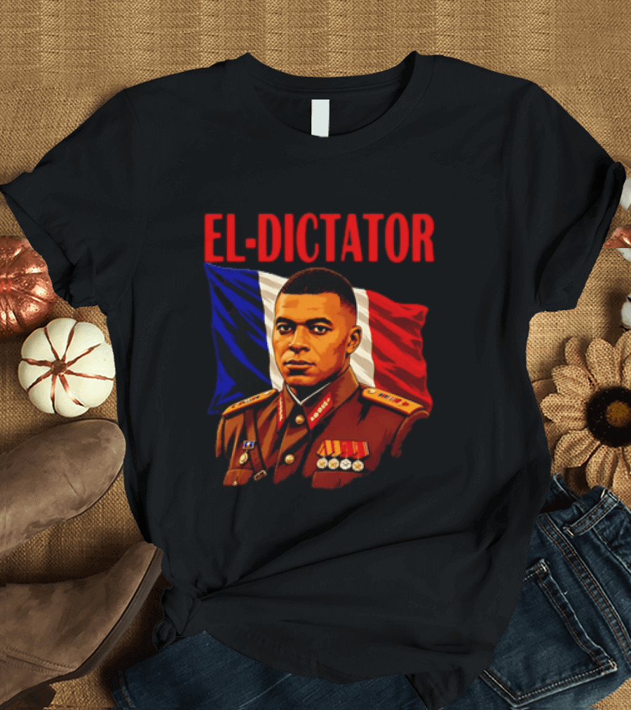 Kylian Mbappe El Dictator French Flag Concept T-Shirt