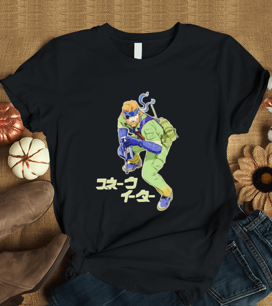 Naked Snake Metal Gear Solid Snake Eater Crouching Pose Japanese T-Shirt