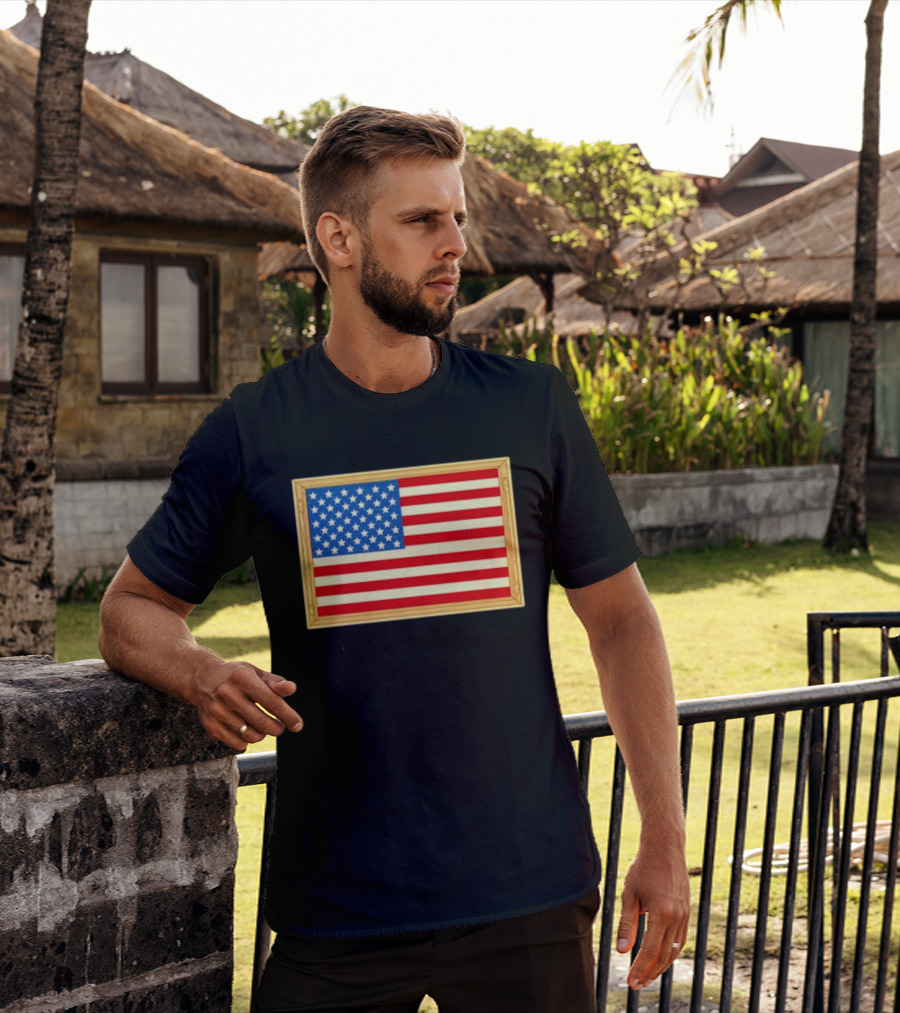 Theodore Roosevelt We Must Dare To Be Great American Flag T-Shirt