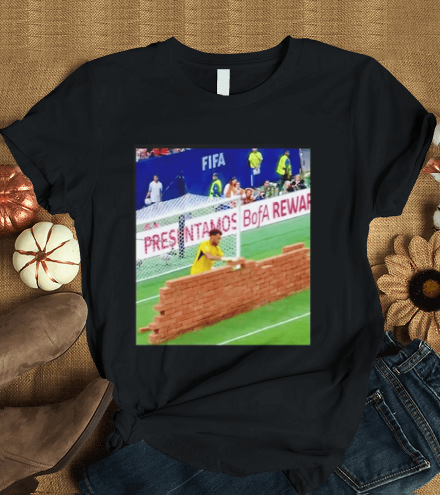 Vozinha Cape Verde FIFA Goalkeeper Meme Brick Wall Soccer Humor T-Shirt