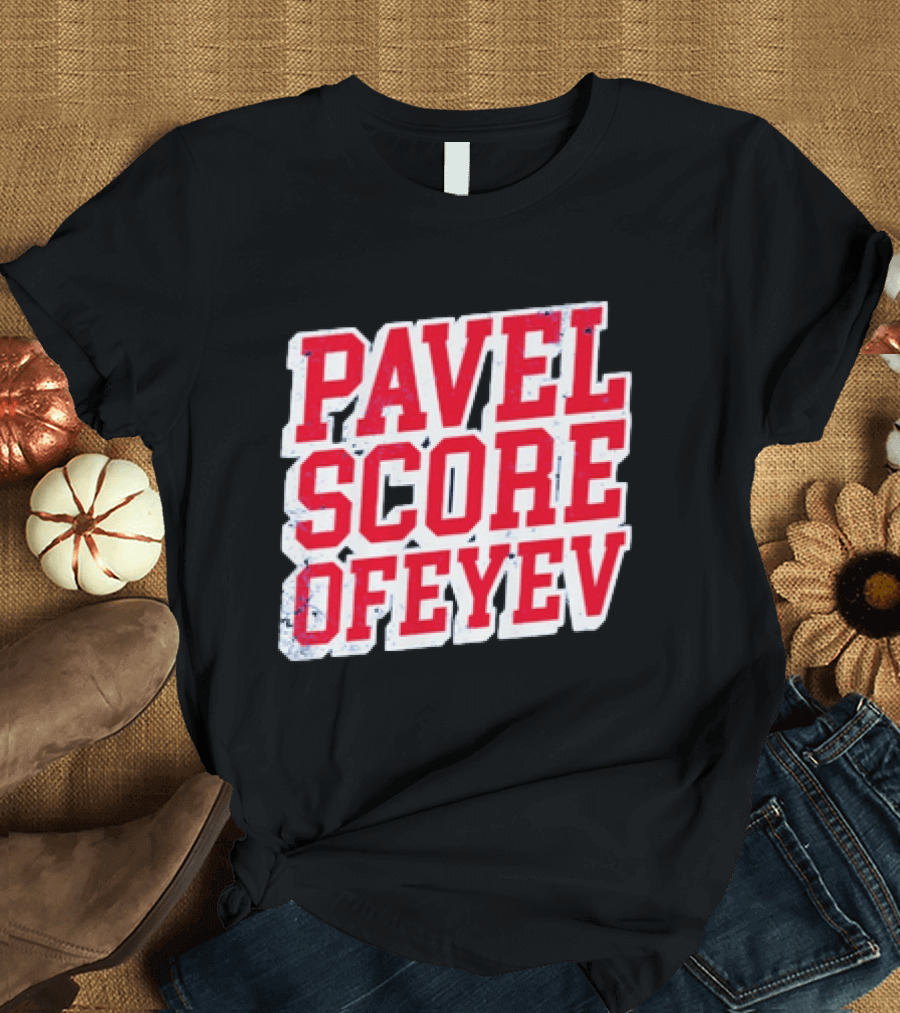 Pavel Score Vegas Golden Knights Distressed Dorofeyev T-Shirt