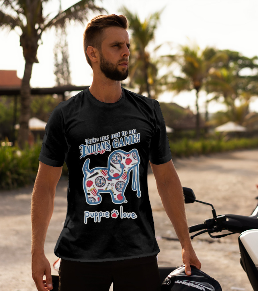 Puppie Love Take Me Out To An Indianapolis Indians Game Fun Baseball Outfit T-Shirt