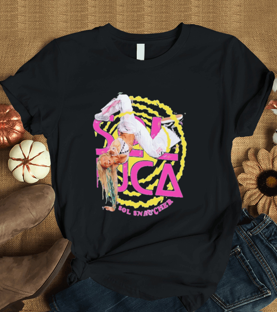 Sol Ruca Sol Snatcher WWE NXT Wrestling Star Colorful Backflip Action T-Shirt