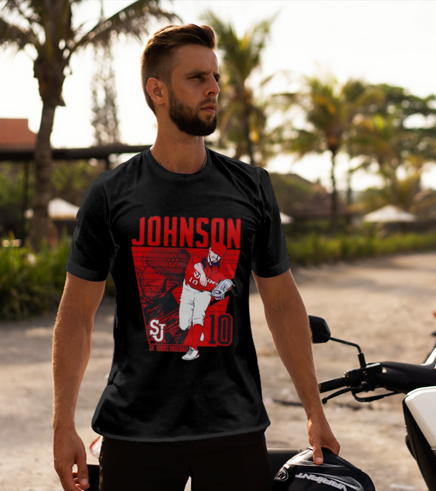 St. John's Baseball Johnson 10 Player Action T-Shirt