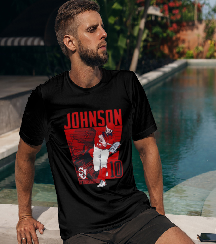 St. John's Baseball Johnson 10 Player Action T-Shirt