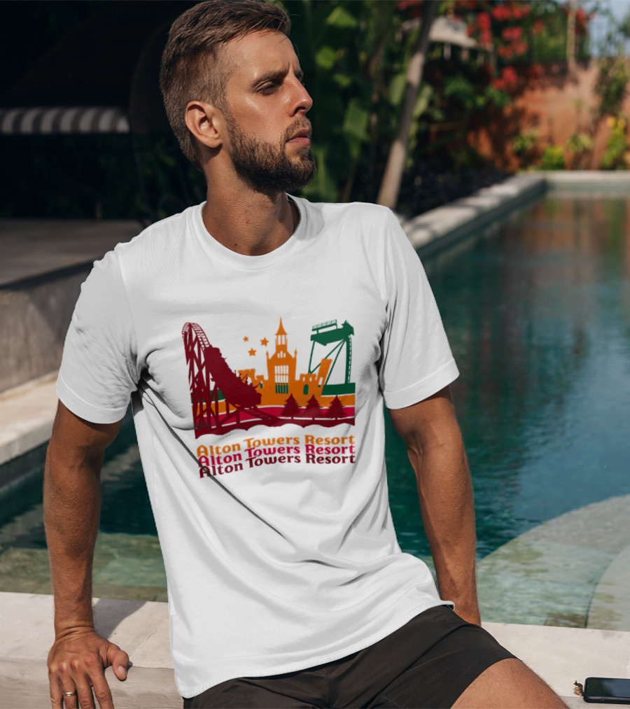 Alton Towers Resort Iconic Rides And Castle Attractions T-Shirt