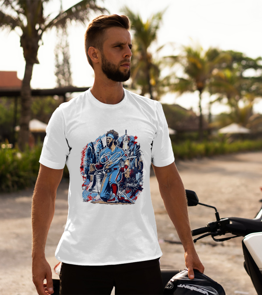 Bryce Harper Philly Skyline Liberty Bell Phillies 2026 All Star Game T-Shirt